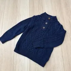 GAP☆ネイビー ケーブルニットセーター 120