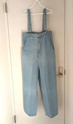 ライトブルー デニムサロペット