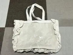 ザッカマート　フリルトートバック　痛バ　a3 ベージュ