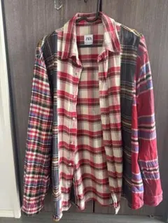 ZARA マルチチェックネルシャツ 長袖 シャツ Lサイズ