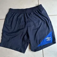 【極美品】umbro ネイビー インナー付ハーフパンツ　XL