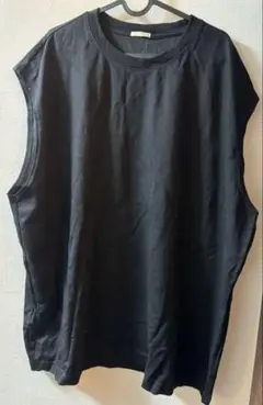 【新品】GU ノースリーブ Tシャツ タンクトップ 黒 ブラック ジーユー