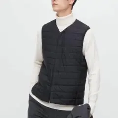 UNIQLO ユニクロ ウォームパデットベスト パフテック 黒 XL メンズ