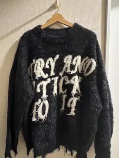 TO BULLY ダメージニット ブラック フリンジ 韓国 K-POP 美品