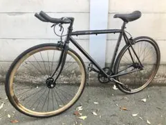 【ステandミル】超美品！FUJI ピストバイク ブラック☆おまけステム付 ステandミル】超美品！FUJI ピストバイク ブラック☆おまけ