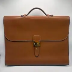HERMES エルメス サックアデペッシュ ビジネスバッグ ブラウンのサムネイル