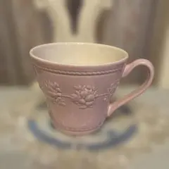 Wedgwood ピンク 花模様 マグカップ