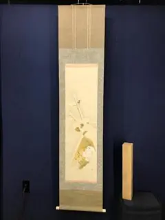 不詳/作者不詳/花画賛/花/花瓶/山水/花鳥/書/桐共/布袋屋掛軸HK-278