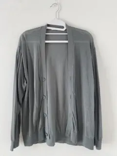 GU カーディガン くすみグリーン S 春 羽織り