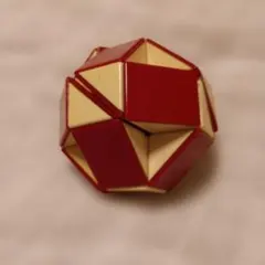 スネークパズル 知育玩具 レッド×ベージュ