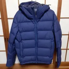UNIQLO　ユニクロ　シームレスダウンパーカ　ブルー系　L