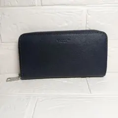 美品 コーチ COACH 長財布 ネイビー ユニセックス