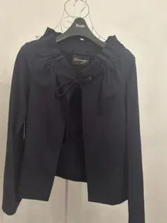 ネイビー フロントリボン ジャケット