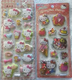 【正規品】 キティ スパンコールパーティ マシュマロシール　2枚セット