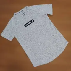 [SAYSKY "美品"ランニング半袖Tシャツ] ホワイトスプラッシュデザイン