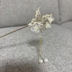 蝶と花のかんざし・髪飾り