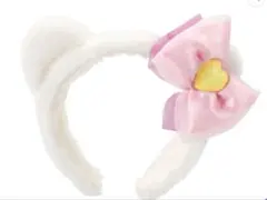 USJ ハローキティカチューシャ 耳付きカチューシャ ピンクリボン付き