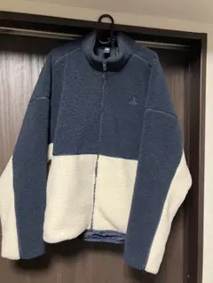 adidas フリースジャケット ネイビー/アイボリー