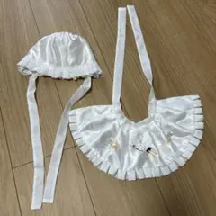 お宮参り用　スタイと帽子セット