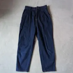 GU ハイウエスト デニムパンツ ダークブルー