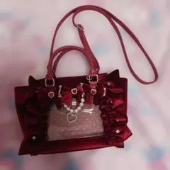 アンクルージュ Ank Rouge 確定ファンサのおまじないベロアBag レッド