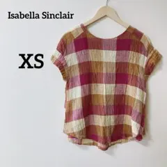 Isabella Sinclair半袖チェックシャツ XS ゆたったり
