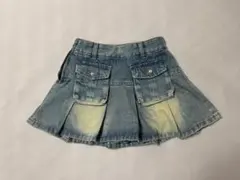 デニムスカート プリーツ インパン付き Sサイズ