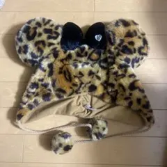 ミニー ファンキャップ ヒョウ柄 ブラウン ディズニー