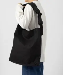 新品 YOROZU JP/帆布 タスキショルダー 1番 バッグ ブラックのサムネイル