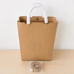 【新品未使用】スタバ マイカスタマイズジャーニーセット2WAYレザートートバッグ