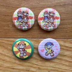 ミニモニ　缶バッジ　4個セット　平成レトロ