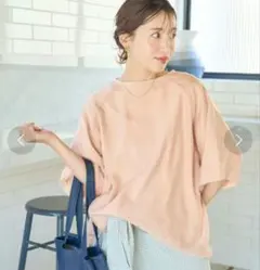 FREAK'S STORE　ラグランスリーブ Tシャツ オーガンジー　ピンクのサムネイル