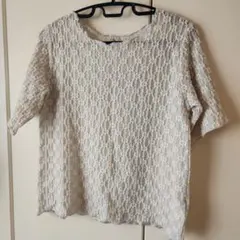 袖レース ニット