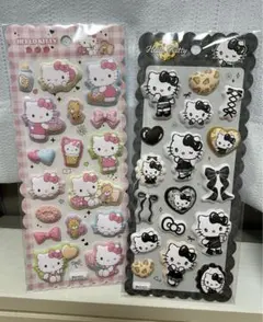 国内正規品　マシュマロシール　ハローキティ　2点セット　黒いキティ　ボンドロ