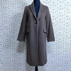 シップス☆スーパー100'Sラムウールブレンド　チェスターコート　グレー　36
