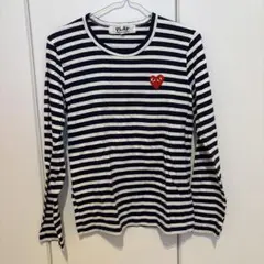 PLAY コムデギャルソン ストライプ ボーダー 長袖カットソー ロンT ハート