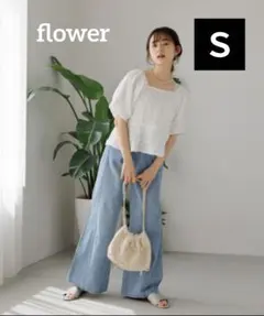 flower スイッチングバギーパンツ(ブルーS)のサムネイル