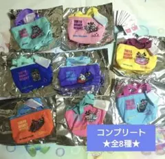 【全8種コンプ】東京ディズニーリゾート カプセルトイ ミニポーチ カラビナ付き