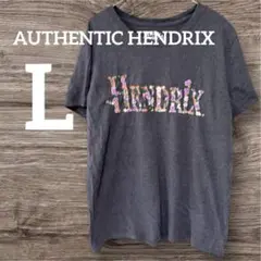 美品❣️AUTHENTIC HENDRIX 【L】フラワーTシャツ グレー