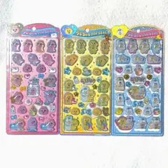 3枚セット うるちゅるポップシール おぱんちゅうさぎ んぽちゃむ きみまろ