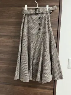 Apweiser-riche チェック柄 フレアロングスカート サイズ2