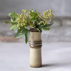 オーレ・アルベリウス　ロールストランド花瓶　スウェーデンの陶器と竹のデザイン