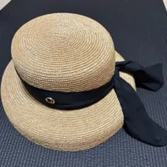 Chapeau d'O リボン付き麦わら帽子