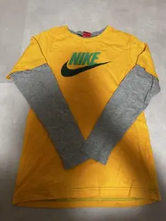 NIKE 長袖カットソー イエロー/グレー