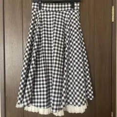 31sons de mode チェック柄フレアスカート