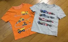 ギャップ キッズ Tシャツ 2枚 建設車両とレーシングカー 110センチ Gap