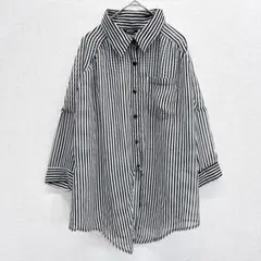 DOSCH ドスチ ストライプシアーシャツ M モノトーンのサムネイル