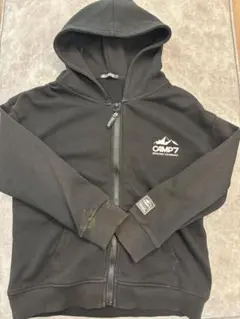 CAMP7 ブラックパーカー フルジップ