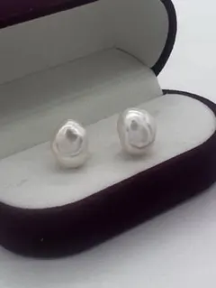 K10YGバロックパールピアス