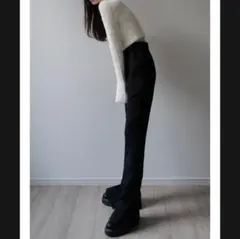 maison celon slit slim slacks pants - メルカリ